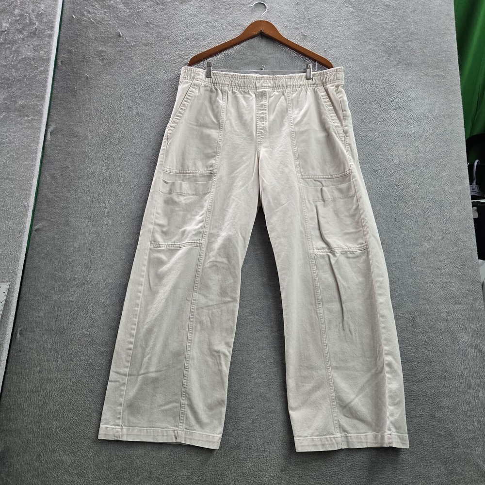 GAP Women Jeans XL Light Pink Denim Wide-Leg High Rise Relaxed - Picture 1 of 11